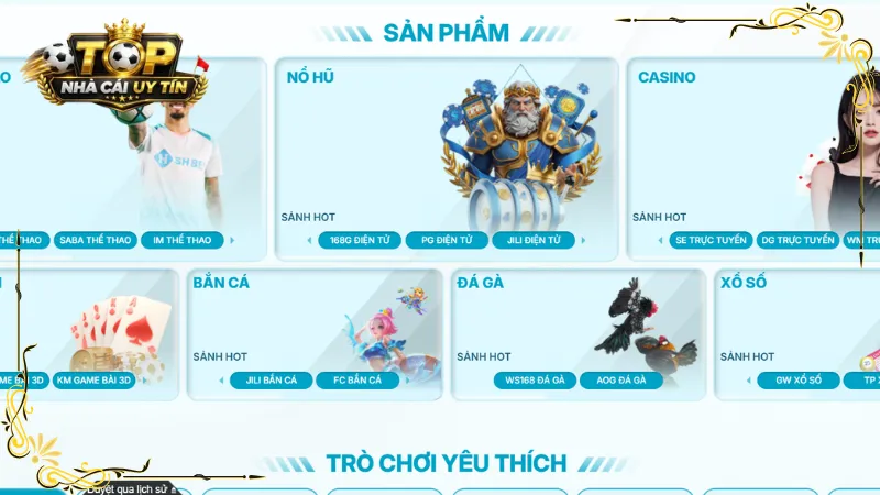 Đầy đủ các bộ môn được yêu thích hiện nay cho người chơi